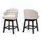 Baxton Studio Theron MidCentury Light Beige Fabric  Espresso Brown Finished Wood Swivel Counter Stool Set 2PC 225-2PC-12973-ZORO - alternate 3